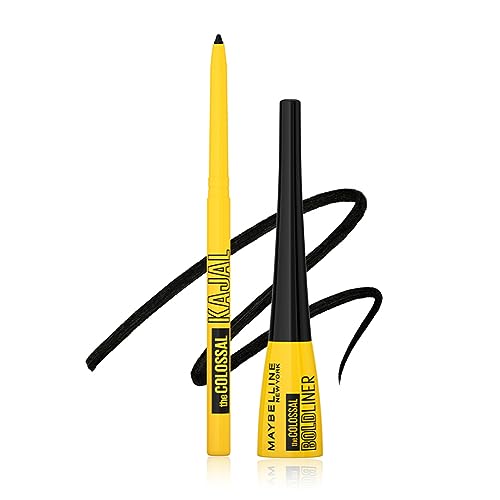 Check price of Maybelline New York Pencil Eyeliner & Kajal, Bold Eye Looks, Combo Pack, Essential Eye Kit, Black, Matte Finish in Sri Lanka | Arcade.lk
