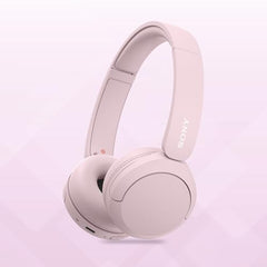 Sony WH-CH520 Wireless Bluetooth Headphones On Ear with Mic, Up to 50Hrs Battery-Pink