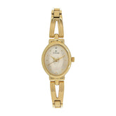 Titan Quartz Analog Champagne Dial Stainless Steel Strap Watch for Women-NM2594YM01