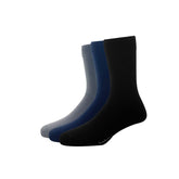 Van Heusen Mens Cotton Full Length Socks (Pack of 3) Dark Grey, Navy, Black | Glammy.lk