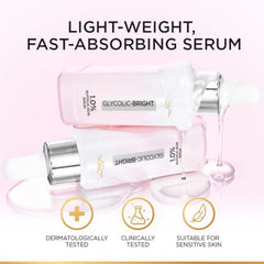 L'Oreal Paris Brightening Serum, 1% Glycolic Acid, 2% Niacinamide Serum, Visibly Minimizes Spots, Reveals Even Skin Tone, Glycolic Bright Skin, 15ml - Beauty from L’Oréal Paris - Shop in Sri Lanka at Arcade.lk