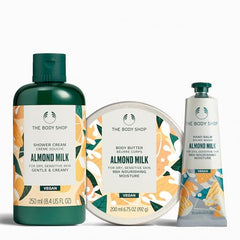 The Body Shop Almond Milk & Honey Soothing & Caring Shower Cream, 250 ML - Dry, Sensitive Skin | Cleanse, Help Soften & Comfort |Vegan