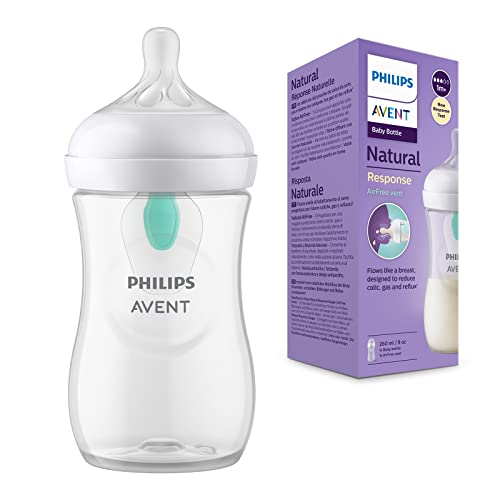 Philips Avent Natural Response Baby Bottle - 260ml Baby Milk Bottle with AirFree Vent, BPA Free for Newborn Babies Aged 1 Months+ (Model SCY673/01) - Baby Product from AVENT - Shop in Sri Lanka at Arcade.lk