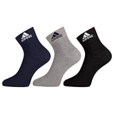 Adidas Unisex Ankle Length Cotton Socks Multicolored Pack of 3 - Apparel from adidas - Shop in Sri Lanka at Arcade.lk