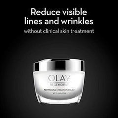 Olay Regenerist Revilatising Hydration Cream with SPF 15 | Hydrated, Plump, Bouncy Skin | With Hyaluronic Acid, Niacinamide and Peptides | Normal, Oily, Dry, Combination Skin | 50g - Beauty from Olay - Shop in Sri Lanka at Arcade.lk