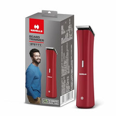 Havells Bt6111 Beard Trimmer, Skin Firendly Stainless Steel Blades 90 Mins Runtime Up To 13 Mm Length Settings 2 Years Guarantee (Red)-Battery Powered, Men - Personal Care Appliances from Havells - Shop in Sri Lanka at Arcade.lk