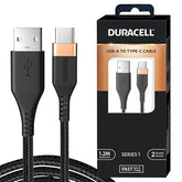 Duracell USB-A to Type C, 65W Braided Sync & Fast Charging Cable, 3.9 Feet (1.2M), QC 2.0/3.0 Ultra Fast Charging, Seamless Data Transmission, Series 1 - Wireless Accessory from Duracell - Shop in Sri Lanka at Arcade.lk