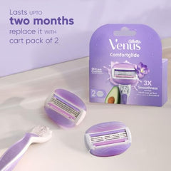 Gillette Venus Comfortglide Hair Removal Razor for Women | 1 Pc | With Avocado Oils & Body Butter, Freesia Scent - Drugstore from Gillette Venus - Shop in Sri Lanka at Arcade.lk