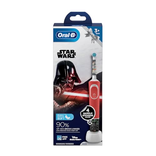 Oral B Kids Star Wars Rechargeable Rotating Electric Toothbrush, 2 Brushing Modes (Daily & Sensitive), 2 Min Timer with Quadpacer, IPX7 Water Resistant, Round Brush Head - Personal Care Appliances from Oral-B - Shop in Sri Lanka at Arcade.lk