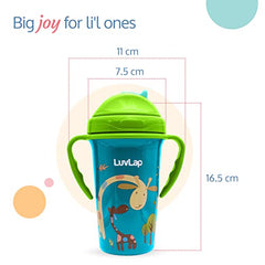 LuvLap Tiny Giffy Sippy Cup, Silicone Straw, BPA Free, 300 ml 18m+ (Green) - Baby Product from LuvLap - Shop in Sri Lanka at Arcade.lk
