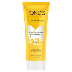Pond's Detan Face Wash for Tan Removal in Just 7 Days | Contains Vitamin C and Niacinamide | Facewash for All Skin Types, 100gm