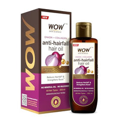 WOW Skin Science Onion & Collagen Anti-Hairfall Hair Oil|Nourishes Scalp & Stimulates Roots|Reduces Hairfall & Breakage|Repairs Damaged Hair|Boosts Hair Thickness|200ml - Beauty from WOW Skin Science - Shop in Sri Lanka at Arcade.lk