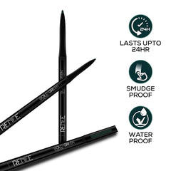 RENEE Kajal Pen with Sharpener - Bold Green 0.35gm 24 Hrs Stay Long Lasting Kohl Pencil, Matte Finish, Rich Color Payoff, Smudge & Water Proof with One Swipe Application Formula - Beauty from RENEE - Shop in Sri Lanka at Arcade.lk