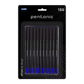 Pentonic 0.7 mm Ball Pen Blister Pack | Black Body | Blue Ink | Set of 10 Pens - Office Product from Pentonic - Shop in Sri Lanka at Arcade.lk