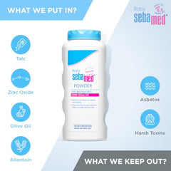 Sebamed Baby Powder 100 gm| Olive Oil, Allantoin|Keeps Newborn’s Skin Fresh|absorbs Sweat - Baby Product from SebaMed - Shop in Sri Lanka at Arcade.lk