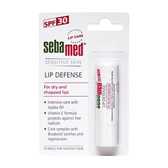 Sebamed Lip Defense Lip balm with SPF 30 + Vit E | Regenerates dry, chapped lips quickly & effectively | Intensive care with Vit E, Jojoba Oil & Chamomile | For Men & Women l 4.8 gm
