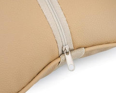 DETACHI Faux Leather Car Neck Rest Pillow/Cushion Set of Pillows Compatible with All Cars - Pack of 2 Pieces (Beige) - Automotive Parts and Accessories from DETACHI - Shop in Sri Lanka at Arcade.lk