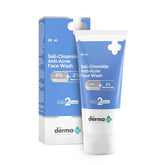 The Derma Co Sali-Cinamide Anti-Acne Face Wash | With 2% Salicylic Acid & 2% Niacinamide I Treats Active Acne & Fades Acne Marks I For Oily & Combination Skin I Power of 2 Actives | 80 ml