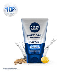 NIVEA MEN Dark Spot Reduction Face Wash 100 g | With Ginko and Ginseng Extracts for Clean, Healthy & Clear Skin in Summer | 10 X Vitamin C Effect for Radiant Skin |For Dark Spot Reduction