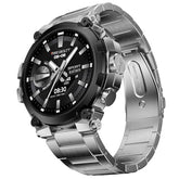 Fire-Boltt Dominian 36.3mm (1.43 inch) AMOLED Display, Stainless Steel Design, 466 * 466 px Resolution, Bluetooth Calling, Sports Modes, Health Mode, IP67, Weather (Black Silver)