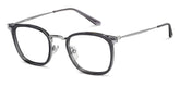 LENSKART BLU | Zero Power Bluecut & Antiglare Computer Eyeglasses | Gaming Glasses | Grey Full Rim Square | For Men and Women | Medium - LB E13529