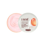 LAKMÉ Peach Milk Soft Crème Moisturizer for Face 200 g|| Daily Lightweight Whipped Cream with Vitamin E for Soft|| Glowing Skin - Non Oily 24h Moisture