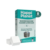 Happi Planet | Washing Machine Cleaner & Descaler Tablets | 8 Tablets | Removes Tough Grime, Limescale & Soap Scum | Used for Top & Front Load | Protects Clothes from Residue