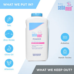 Baby Sebamed Powder| Olive Oil, Allantoin|Keeps newborn’s skin fresh|absorbs sweat|200 gm