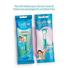 Gillette Venus Skin Love With Skin Essence | Womens Razor For Hair Removal- Pack Of 1, Green - Drugstore from Gillette Venus - Shop in Sri Lanka at Arcade.lk