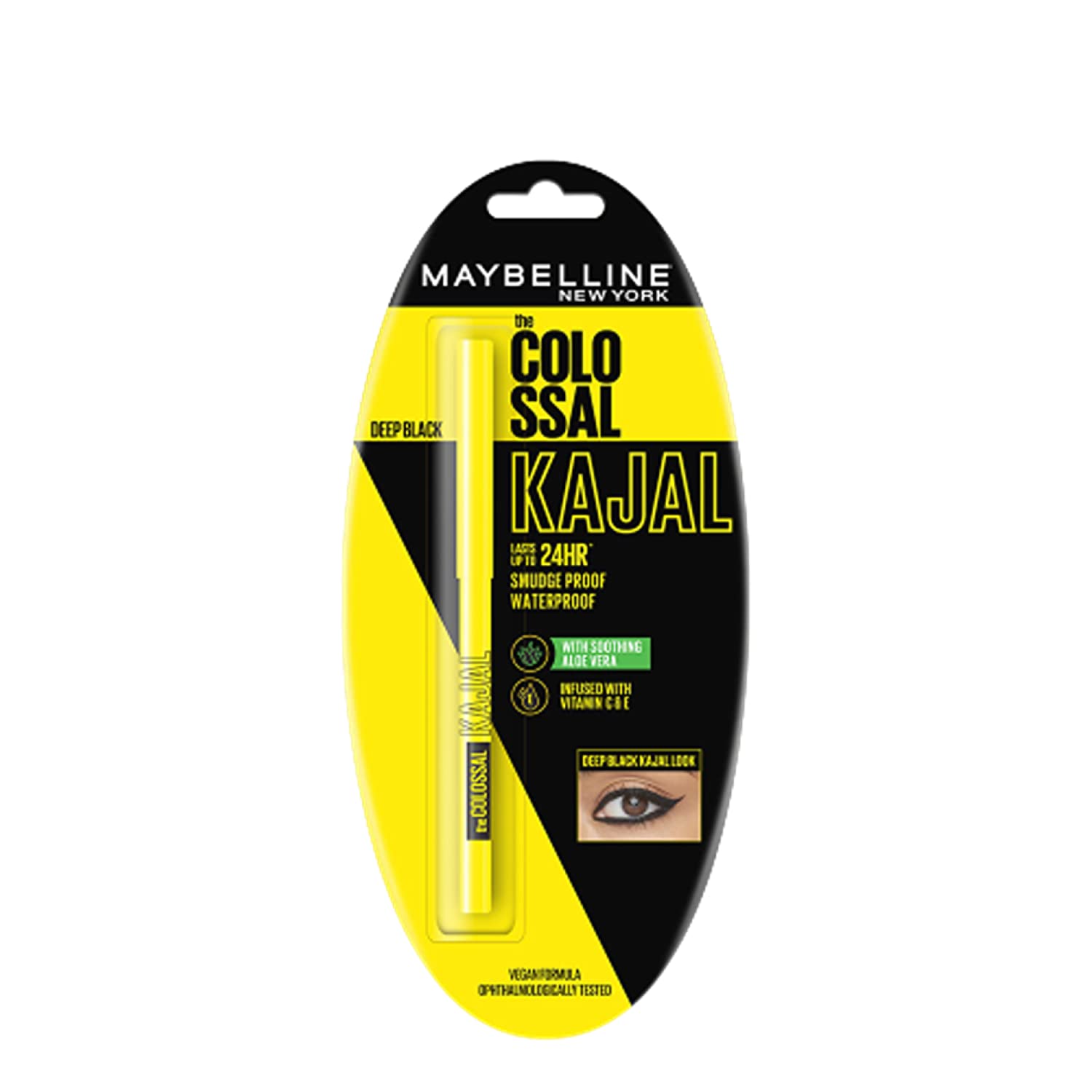 Maybelline New York Colossal Kajal, Intense Colour, Waterproof, Long lasting 24Hrs Stay, Black, 0.35g - Beauty from Maybelline - Shop in Sri Lanka at Arcade.lk
