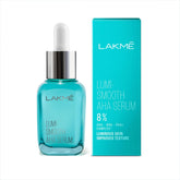 LAKMÉ 8% Aha-Bha-Pha+ Complex Lumi Smooth Serum For Luminous Skin & Improved, Smooth Skin Texture, 30Ml