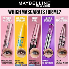 Maybelline New York Hypercurl Mascara, Curls Lashes, Highly Pigmented Colour, Long-lasting, Washable, Black 9.2ml - Beauty from Maybelline - Shop in Sri Lanka at Arcade.lk