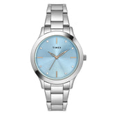 TIMEX Women Stainless Steel Analog Blue Dial Watch-Twel98Smu05, Band Color-Silver - Watch from TIMEX - Shop in Sri Lanka at Arcade.lk