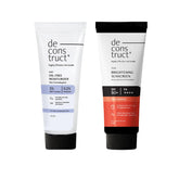 Deconstruct Hydration & Brightening Combo: Oil-Free Moisturizer & Brightening Sunscreen SPF 50+ | Get Glowing Skin with Sun Protection | Pack of 2