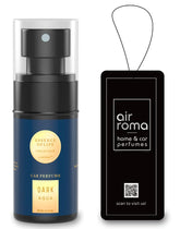 AIR-ROMA Dark Aqua Premium Car Perfume | Fine Fragrance Car Air Freshener | Anti Tobacco Anti Odour Technology | Car Accessory Interior Fabric Spray | 400+ Long Lasting Air Freshener Scent (60 Ml)