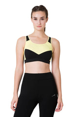 Van Heusen Women's Cotton Padded Wireless Racerback Medium Impact Sports Bra - Anti Bacterial, Full Coverage