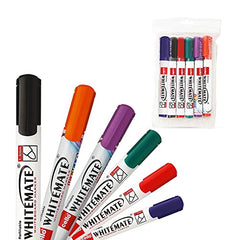 Cello Whitemate Whiteboard BoldMarkers | Set of 6 | Assorted Ink Colours | Whiteboard Marker with Easily Erasable Ink | Refillable Whiteboard Markers - Office Product from Cello - Shop in Sri Lanka at Arcade.lk