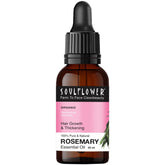 Soulflower Rosemary Essential Oil for Hair Growth, Hair Fall Control, Nourishment & Strengthening, Skin Care| Clinically Tested and Ecocert Certified Organic 100% Pure & Natural Undiluted, 30ml