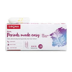 Sirona FDA Approved Premium Digital Tampon Regular Flow - 20 Pieces - Health and Beauty from Sirona - Shop in Sri Lanka at Arcade.lk