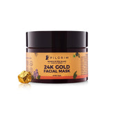Pilgrim 24K Gold face mask for glowing skin | 24K Gold face pack for glowing skin, skin hydrating, boosts collagen and restoring skin radiance | For All Skin Types | For Men & Women | 50gm