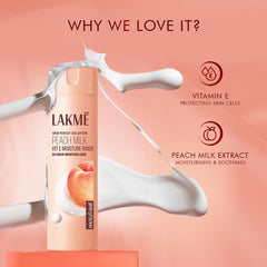 Lakme Peach Milk Ceramide Moisturizer with Hyaluronic & Vitamin E for Deep Moisturizing and Skin Strengthening | With Skin Conditioner| For Dry Skin, Normal Skin & Sensitive Skin 200ml
