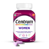Centrum Women, World'S No.1 Multivitamin With Biotin, Vitamin C & 21 Vital Nutrients For Overall Health, Radiance, Strong Bones & Immunity (Veg) Pack Of 50 Tablets, 73 Grams, 50 Servings