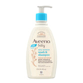 Aveeno Baby Daily Moisture Wash and Shampoo (354ml) | Cleanses hair & body | Oat kernel extract & glycerin | Tear-free, soap-free, paraben-free, hypoallergenic | US #1 Pediatrician recommended