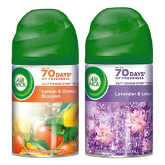 Air Wick 250 ml(Pack of 2) - Lavender & Lotus & Lemon & Orange Blossom, Freshmatic Automatic Air Freshener Refill | 2600 Sprays Guaranteed