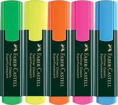 Check price of Faber-Castell Fine Textliner Highlighters - Pack of 5 in Sri Lanka | Arcade.lk