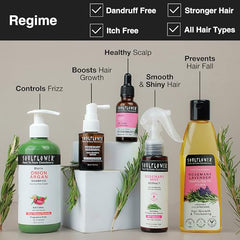 Soulflower Rosemary Water spray with mint| Heat Protection Spray For Hair regrowth, Anti Hair fall, Rosemary Hair Mist for Anti frizz for Men & Women, Niacinamide & Peppermint Oil, Men & Women, 100ml