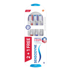 Sensodyne Sensitivity & Gum Manual Toothbrush for adults with Soft Bristles & Duoflex Neck, 3pcs Pack - Drugstore from Sensodyne - Shop in Sri Lanka at Arcade.lk