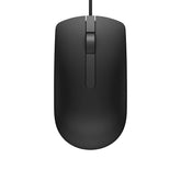Dell MS116 Wired Mouse, 1000 DPI, Scrolling Wheel, 2 Buttons, 1 x USB, Optical LED Tracking, Plug and Play, Scrolling Wheel, Black