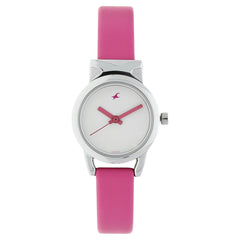 Fastrack Quartz Analog White Dial Leather Strap Watch for Girls-NP6088SL01 - Watch from Fastrack - Shop in Sri Lanka at Arcade.lk