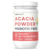 Gutbasket Acacia Powder Prebiotic (250g) - Prebiotic Fiber Supplement for Digestive Health & Gut Wellness - Vegan, Gluten-Free, Non-GMO - Nourishes Gut Microbiome, Easy on Your Gut